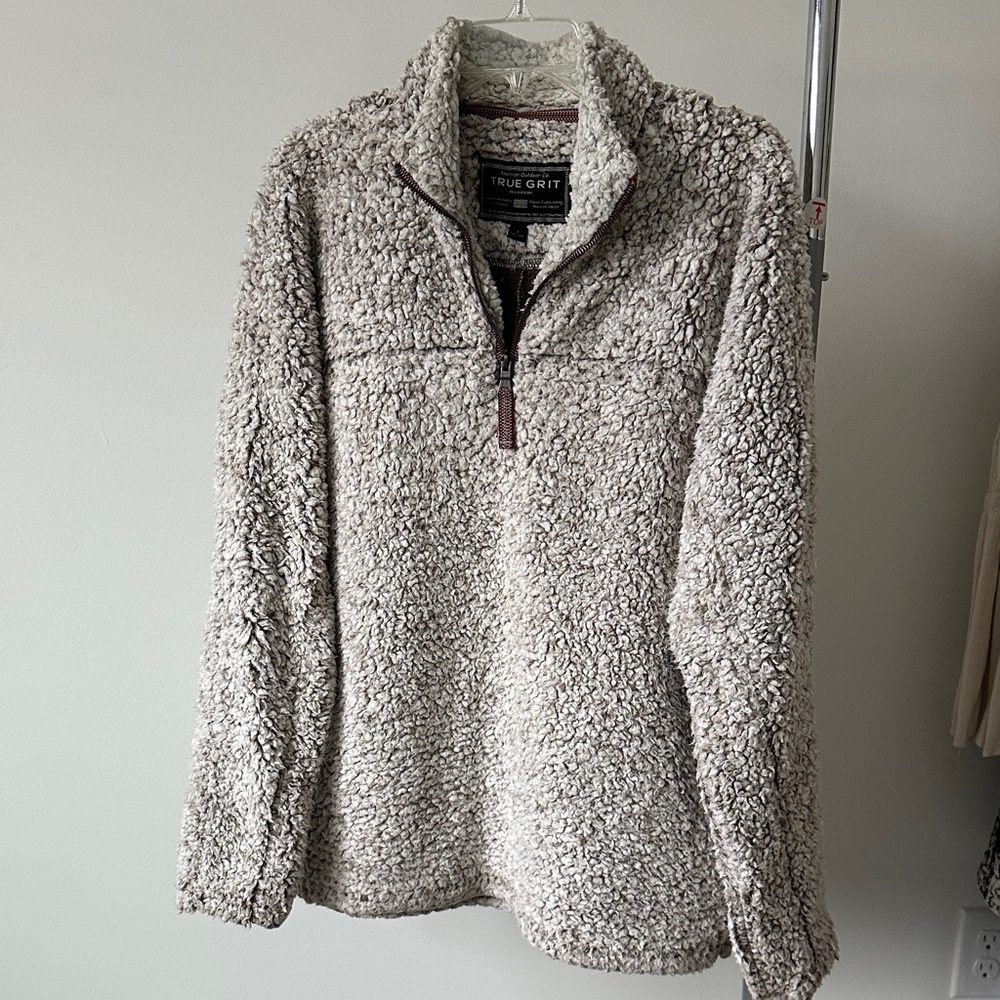 True Grit Textured Sherpa in Cream and Brown